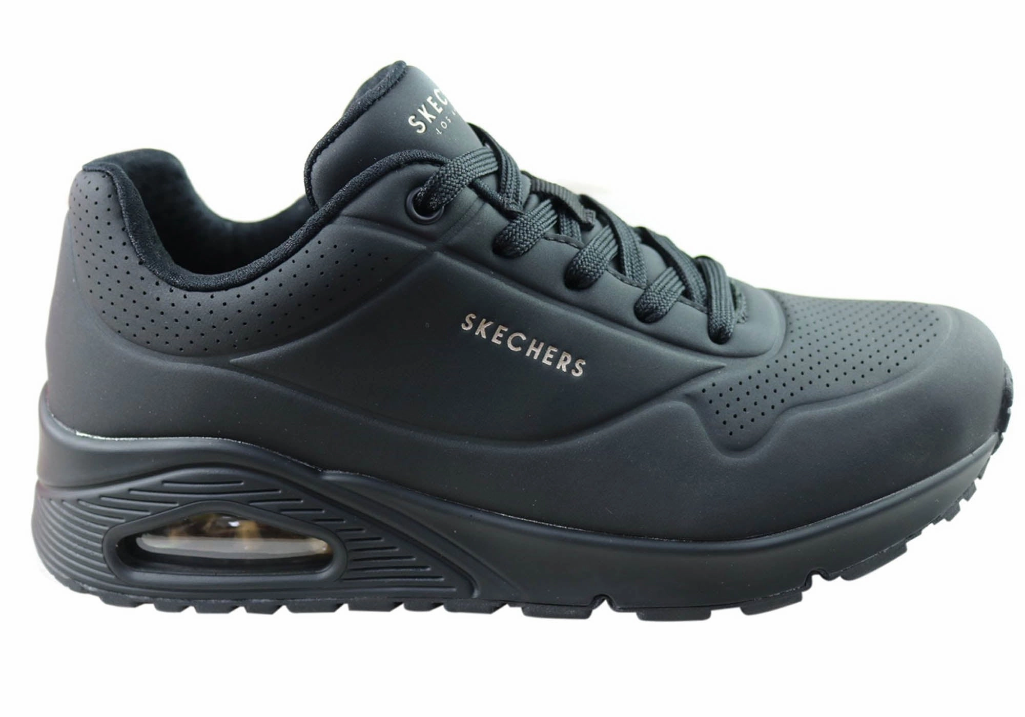 Skechers Womens Uno Stand On Air Comfortable Memory Foam Shoes Tools Stickers