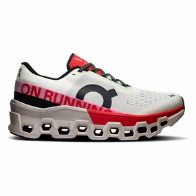 Sleek ON Cloudmonster 2 - Ivory - Red Unchanging
