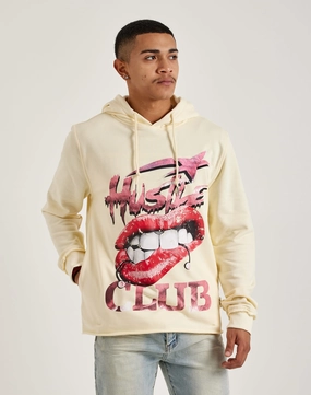 Smart casual wear BKYS Hustle Club Hoodie Embroidered fashion