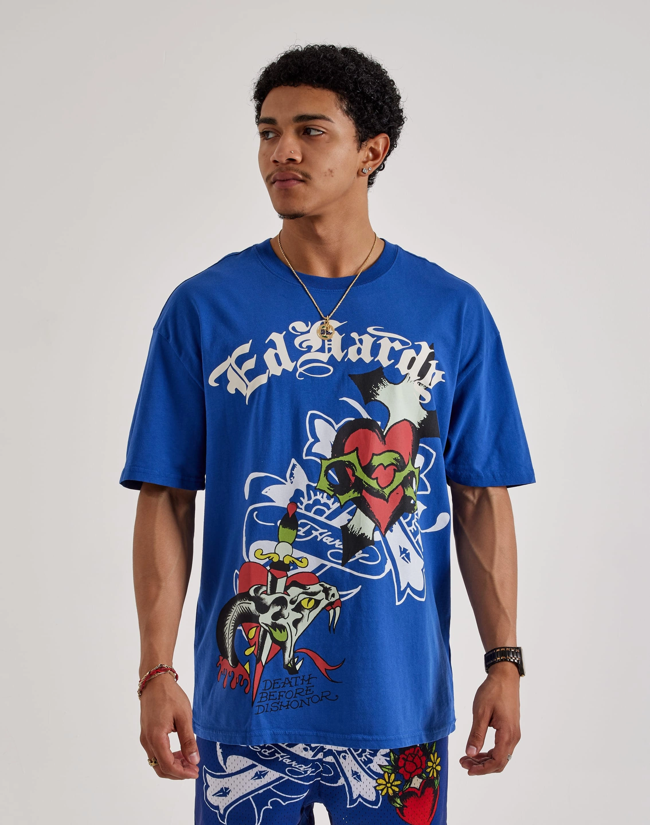 Smart casual wear Ed Hardy Cross Heart Boxy Tee Fashion museums
