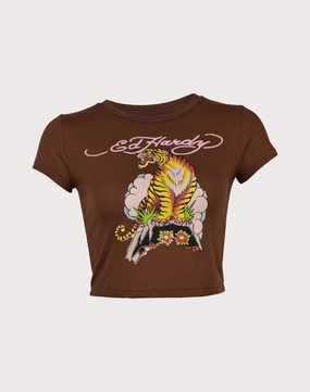 Smart casual wear Ed Hardy Tiger Crop Tee Beachwear items