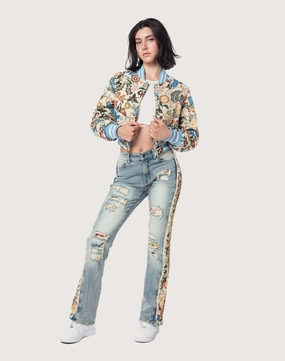 Smart casual wear Grindhouse High Rise Bootcut Tapestry Pants Fashion brands