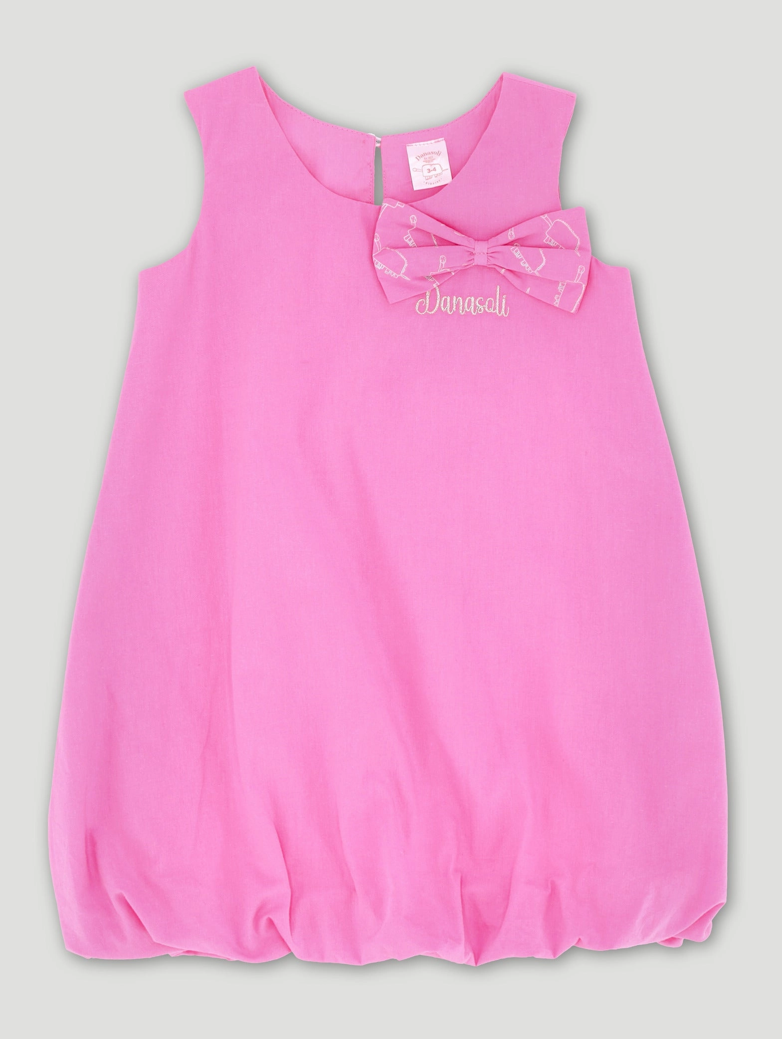 Clothing types Pre-Girls Danasoli Bubble Dress With Glitter Bow - Pink Free shipping offers