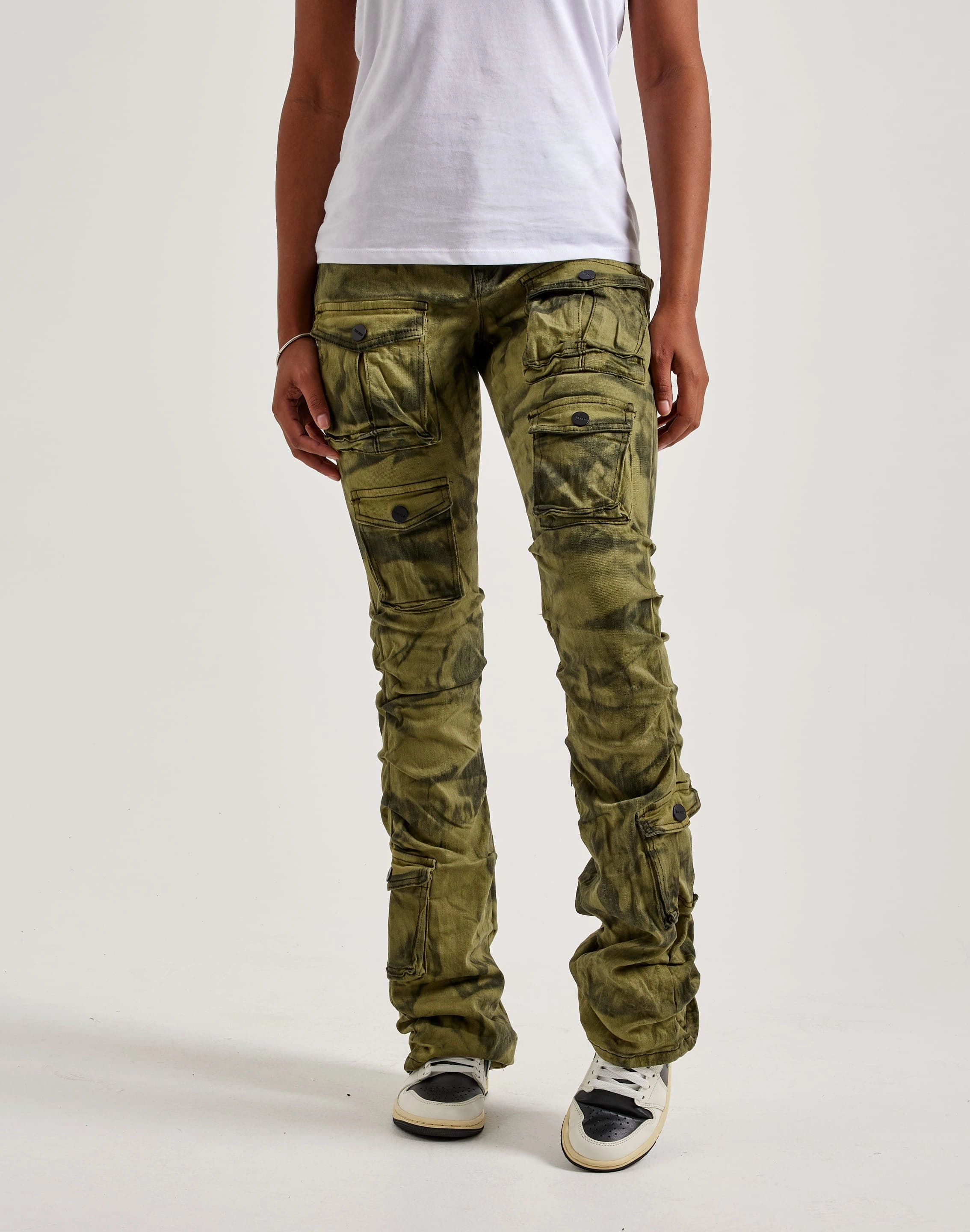 Smoke Rise High-Rise Stacked Cargo Pants Organic fashion products Bohemian style items