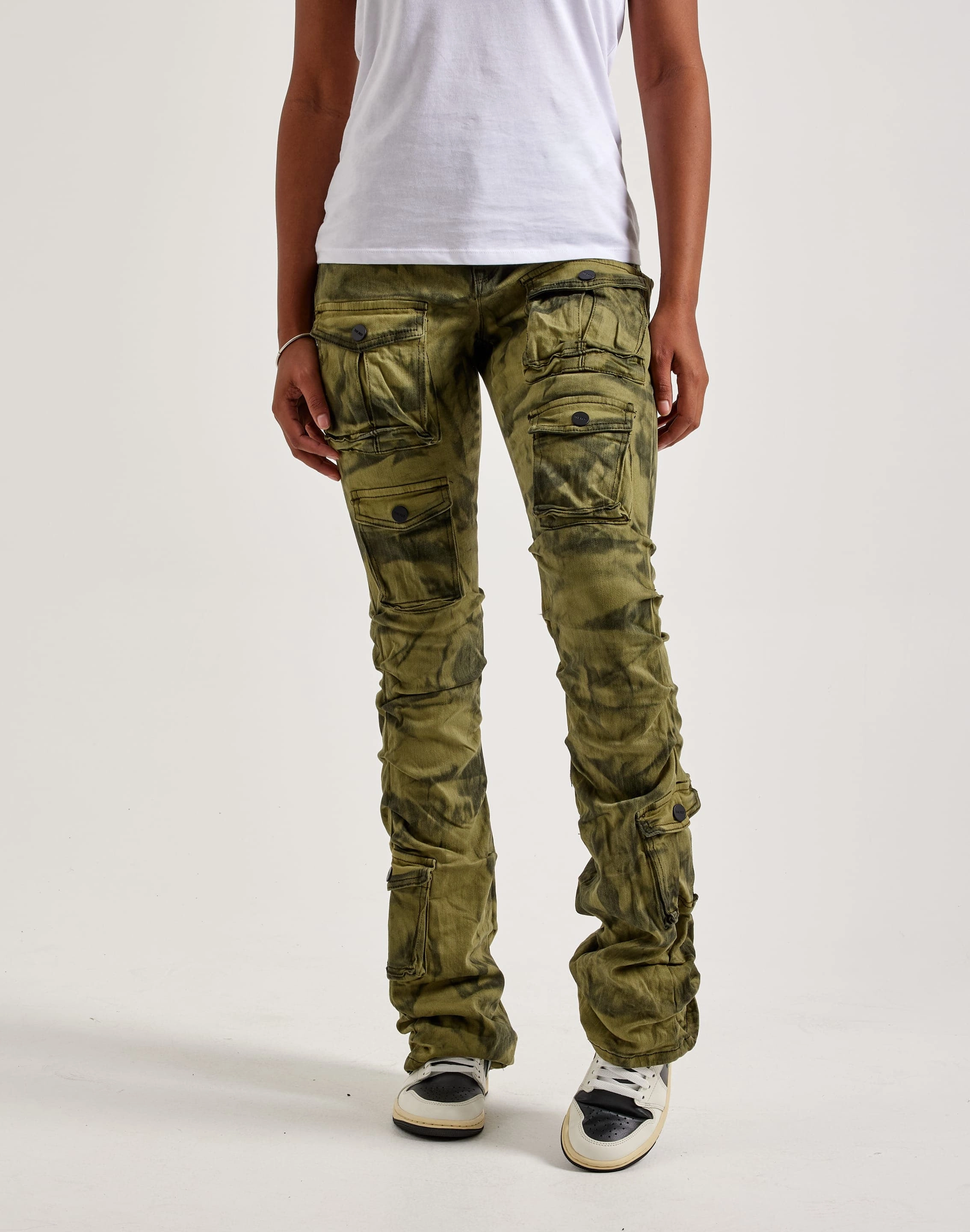 Smoke Rise High-Rise Stacked Cargo Pants Fashion accessories Fashion boutiques