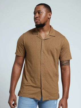 Smart fashion (wearables) Wave Peak Knit Shirt - Khaki Clearance fashion