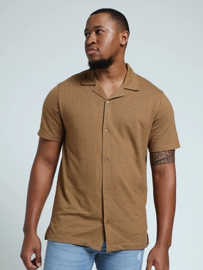Smart fashion (wearables) Wave Peak Knit Shirt - Khaki Clearance fashion