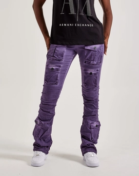 Smoke Rise High-Rise Stacked Cargo Pants Nautical - themed fashion Wool - sourced fashion