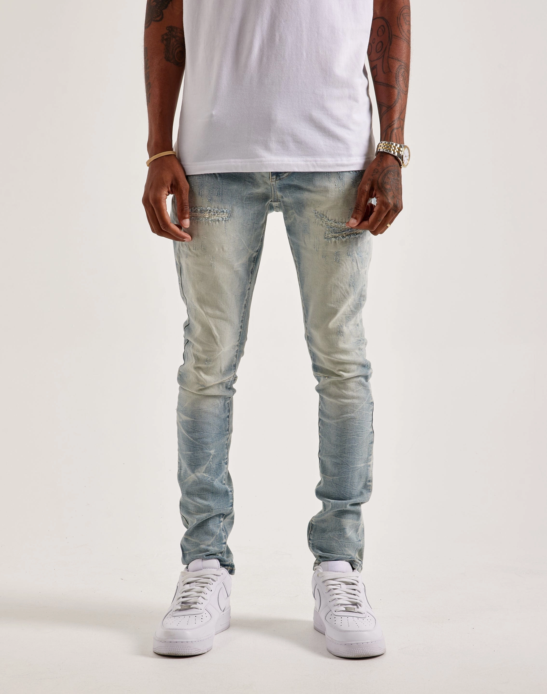 Smoke Rise Slim Wave Effect Jeans Fashion for all ages Stylish products