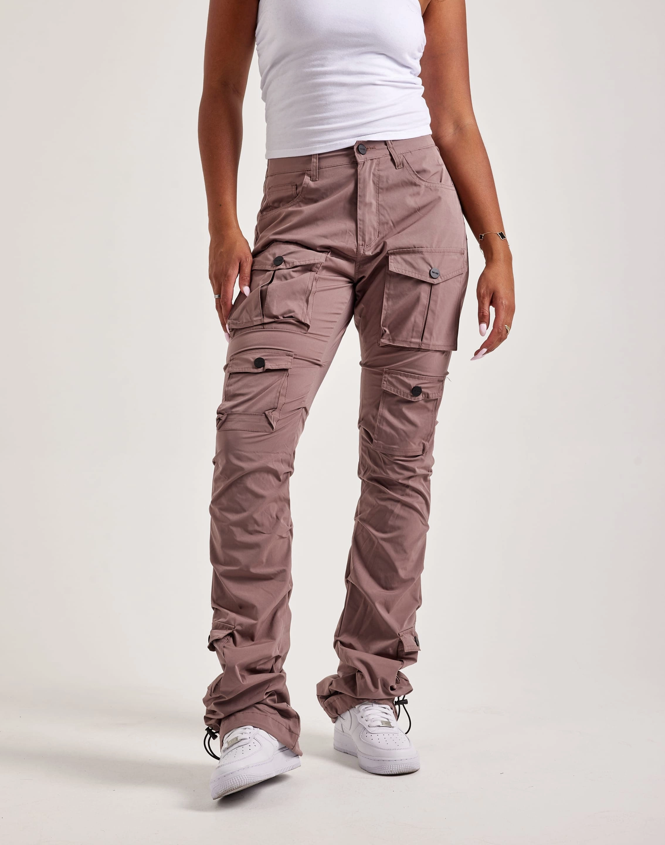 Smoke Rise Stacked Nylon Cargo Pants Fashion care (washing, ironing, etc.) Seasonal wear