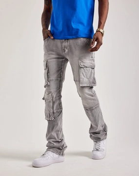 Smoke Rise Utility Pocket Cargo Jeans Fashion models Everyday wear