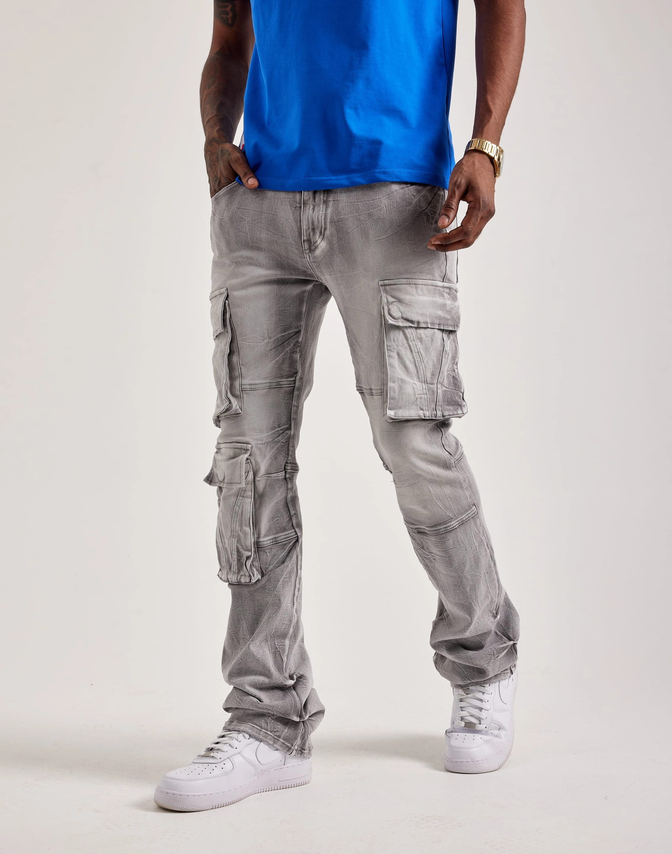 Smart fashion (wearables) Smoke Rise Utility Pocket Cargo Jeans Fashion inspiration