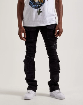 Smoke Rise Utility Pocket Stacked Flare Denim Jeans Fashion archives Clearance fashion