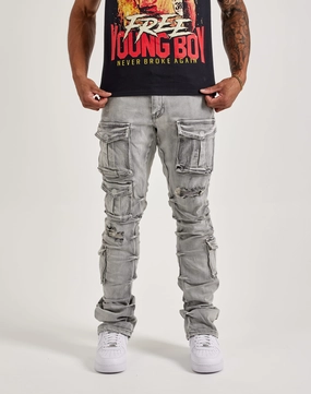 Smoke Rise Utility Pocket Stacked Flare Denim Jeans Fashion customization Fashion accessories