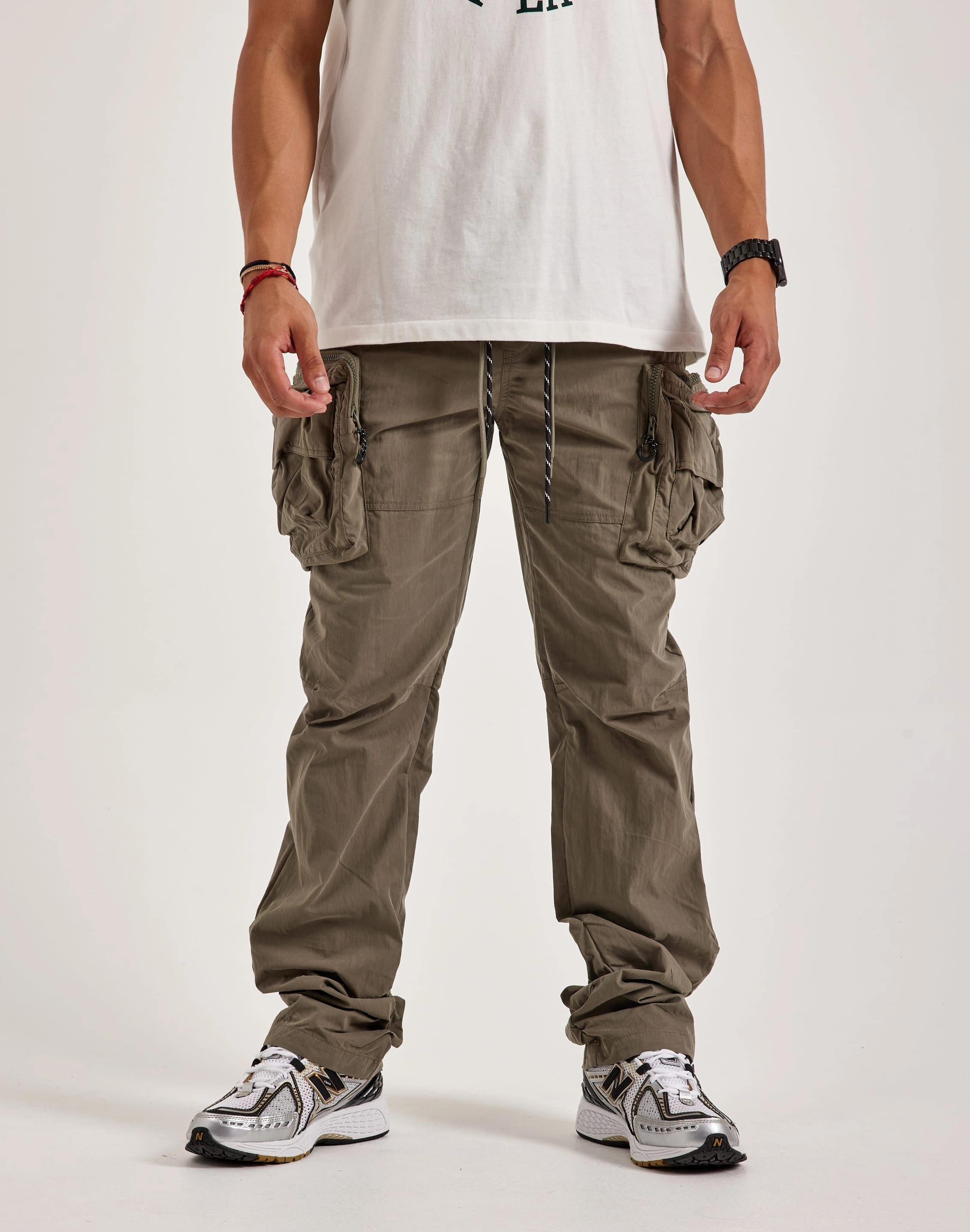 Fashion trends Smoke Rise Utility Stacked Cargo Pants Embroidered fashion