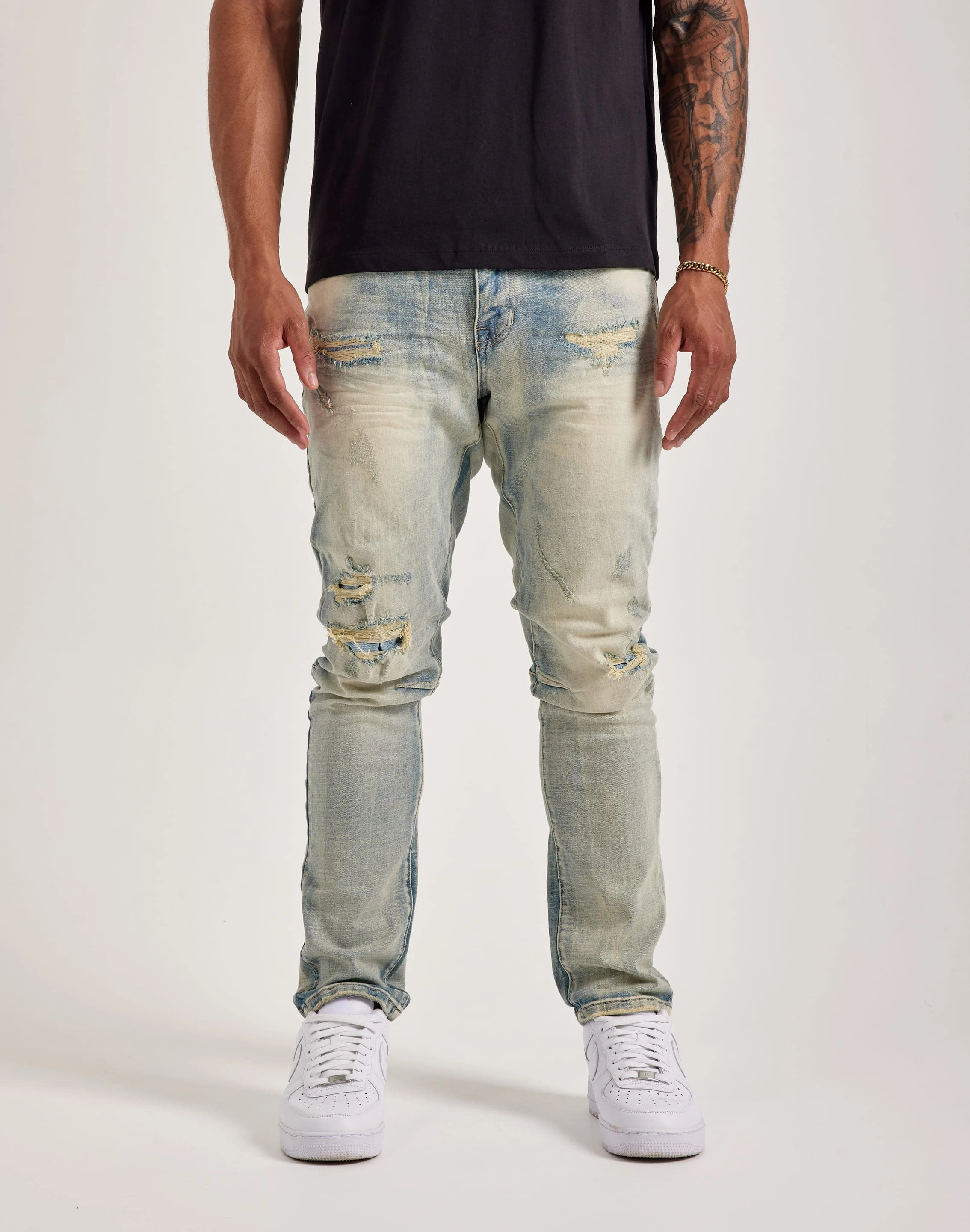 Smoke Rise Vintage Wash Slim Denim Jeans Fashion care (washing, ironing, etc.) Fashion rental