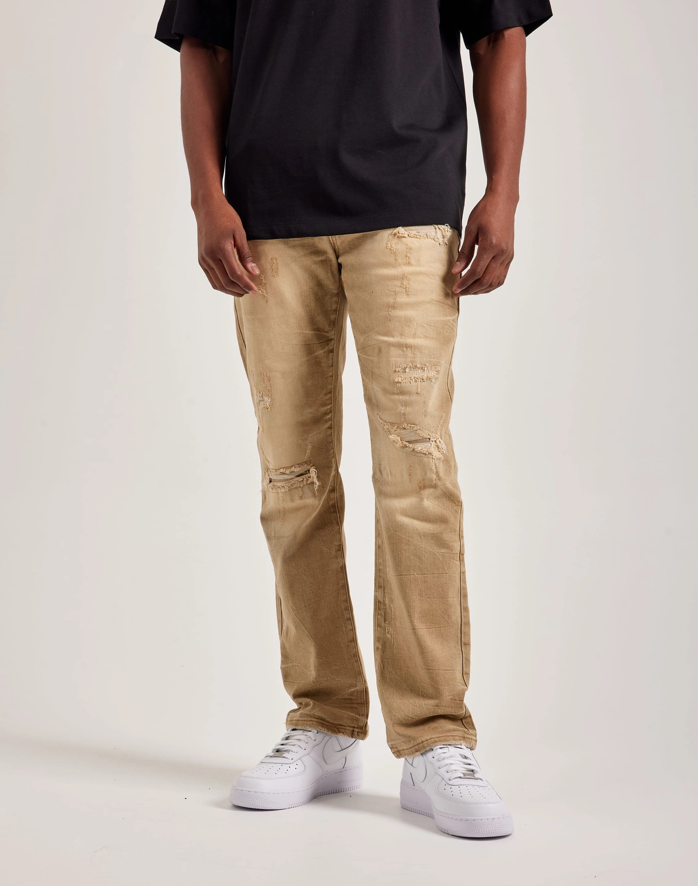 Smoke Rise Wave Effect Straight Denim Jeans Fashion for all body types Fashion brands