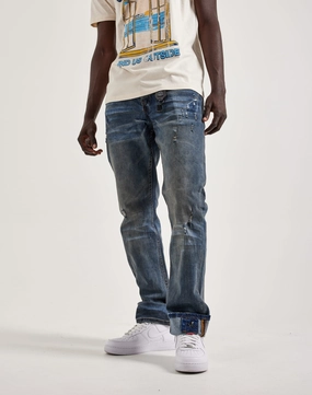 Smuggler's Moon Smoked Denim Jeans Cotton - made fashion Leather - material fashion