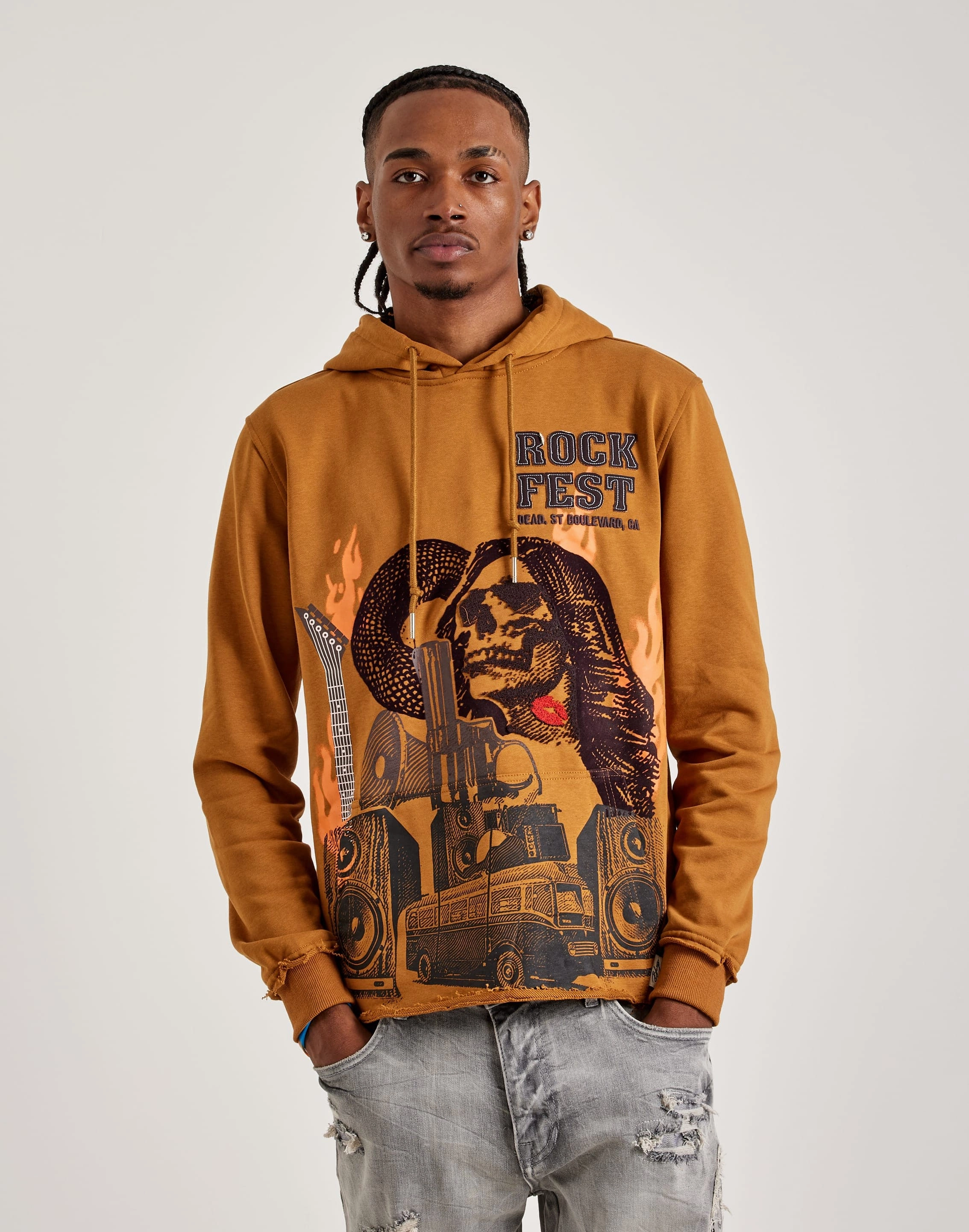 Street fashion BKYS Rockstar Hoodie Formal wear selections