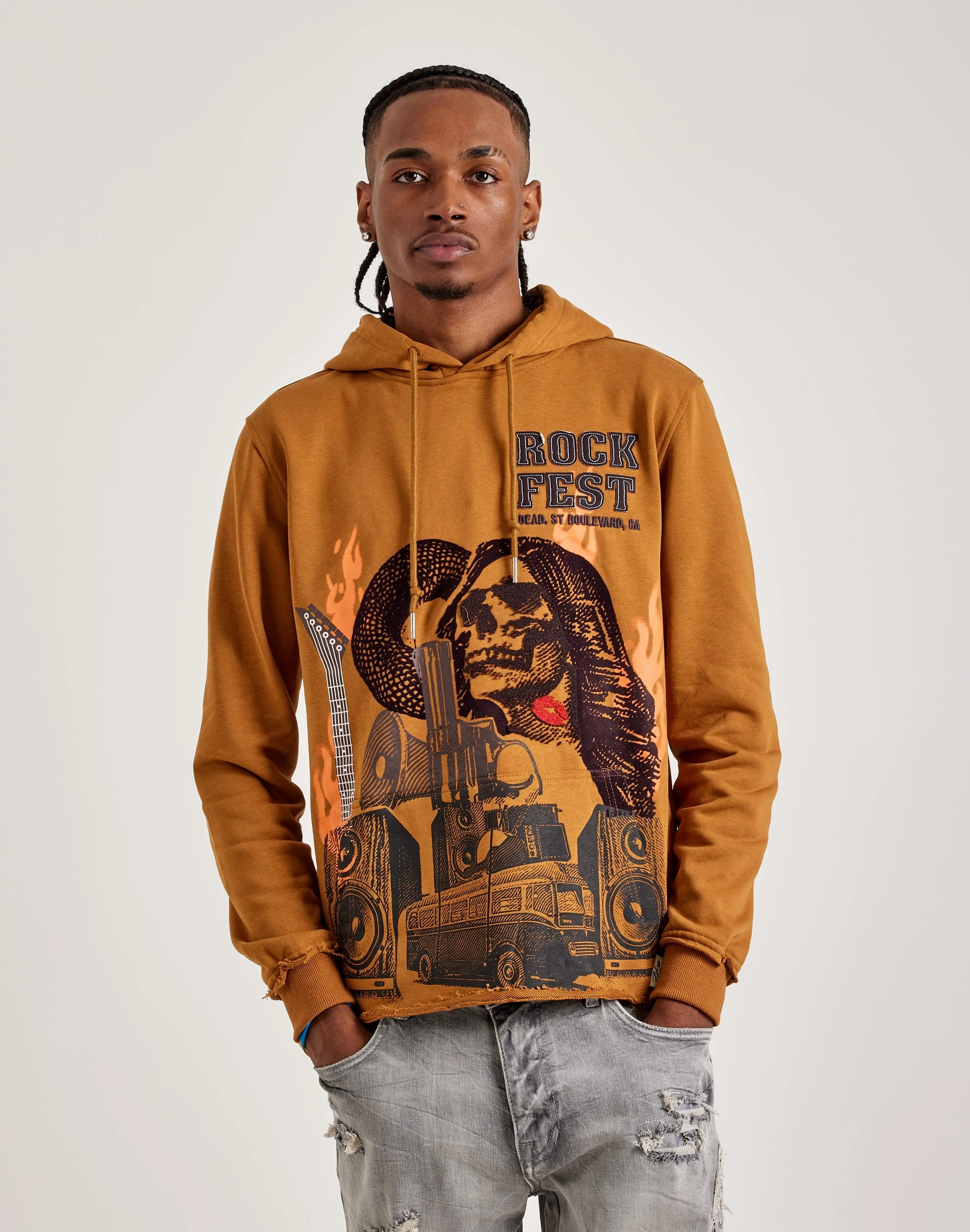 Fashion sizes BKYS Rockstar Hoodie High - end fashion