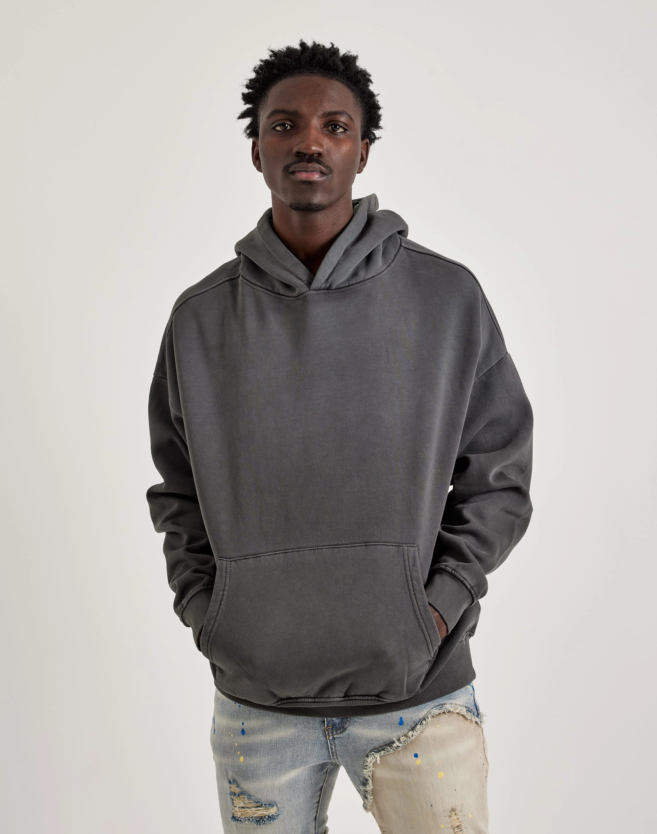 Gneiss Sun-Dried Wash Drop Shoulder Hoodie Spandex - incorporated fashion Sustainable fashion practices