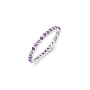 Stackable Expressions Jewelry Sterling Silver Stackable Expressions Amethyst Ring | QSK1184