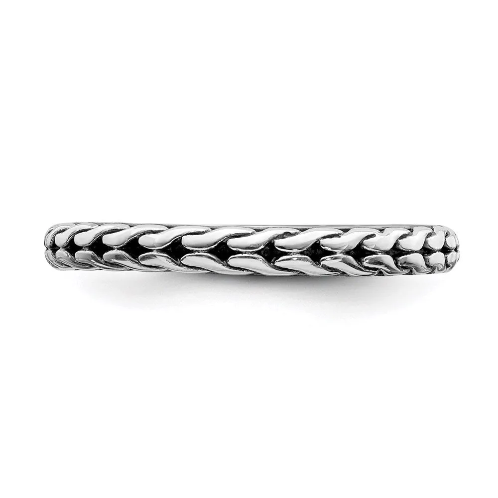 Stackable Expressions Jewelry Sterling Silver Stackable Expressions Antiqued Ring | QSK798