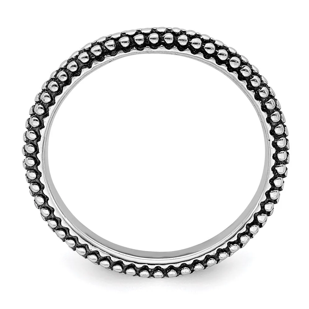 Stackable Expressions Jewelry Sterling Silver Stackable Expressions Antiqued Ring | QSK799