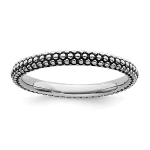 Stackable Expressions Jewelry Sterling Silver Stackable Expressions Antiqued Ring | QSK799
