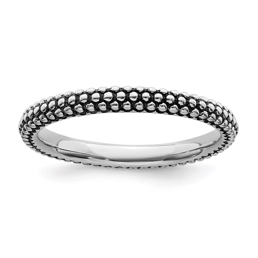 Stackable Expressions Jewelry Sterling Silver Stackable Expressions Antiqued Ring | QSK799