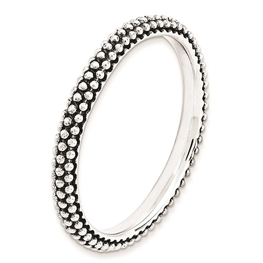 Stackable Expressions Jewelry Sterling Silver Stackable Expressions Antiqued Ring | QSK799