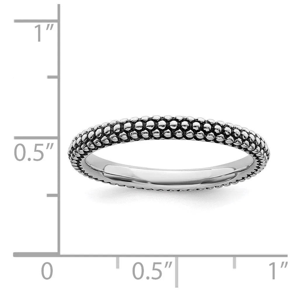 Stackable Expressions Jewelry Sterling Silver Stackable Expressions Antiqued Ring | QSK799