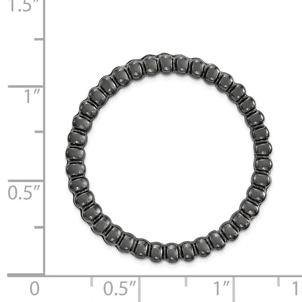 Stackable Expressions Jewelry Sterling Silver Stackable Expressions Black-plated Large Chain Slide