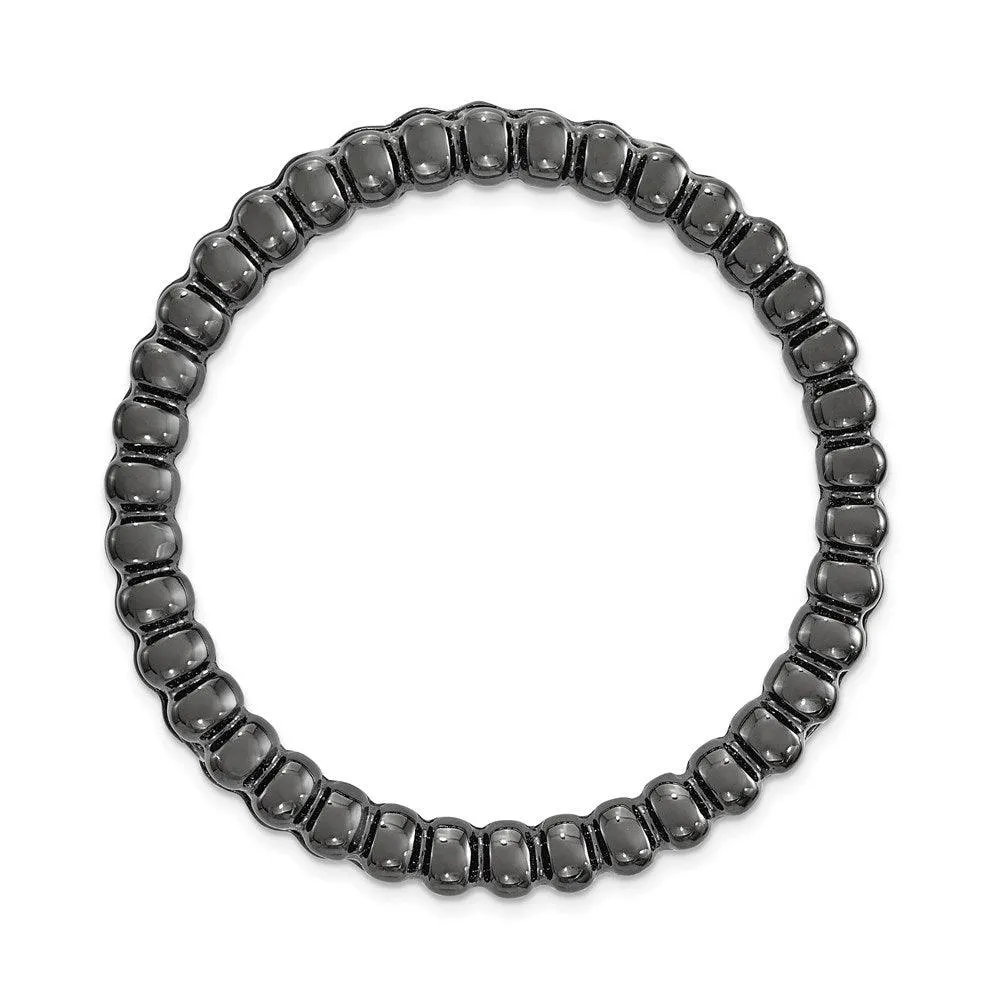 Stackable Expressions Jewelry Sterling Silver Stackable Expressions Black-plated Large Chain Slide