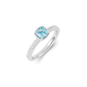 Stackable Expressions Jewelry Sterling Silver Stackable Expressions Blue Topaz Ring | QSK1103