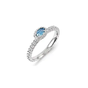 Stackable Expressions Jewelry Sterling Silver Stackable Expressions Blue Topaz Ring | QSK1123