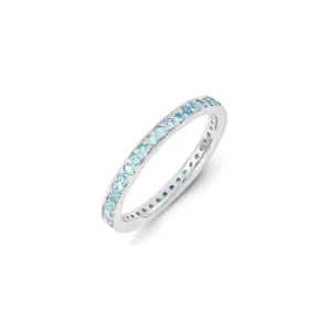 Stackable Expressions Jewelry Sterling Silver Stackable Expressions Blue Topaz Ring | QSK1168