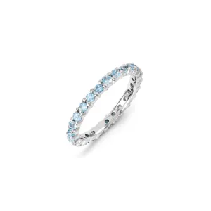 Stackable Expressions Jewelry Sterling Silver Stackable Expressions Blue Topaz Ring | QSK1218
