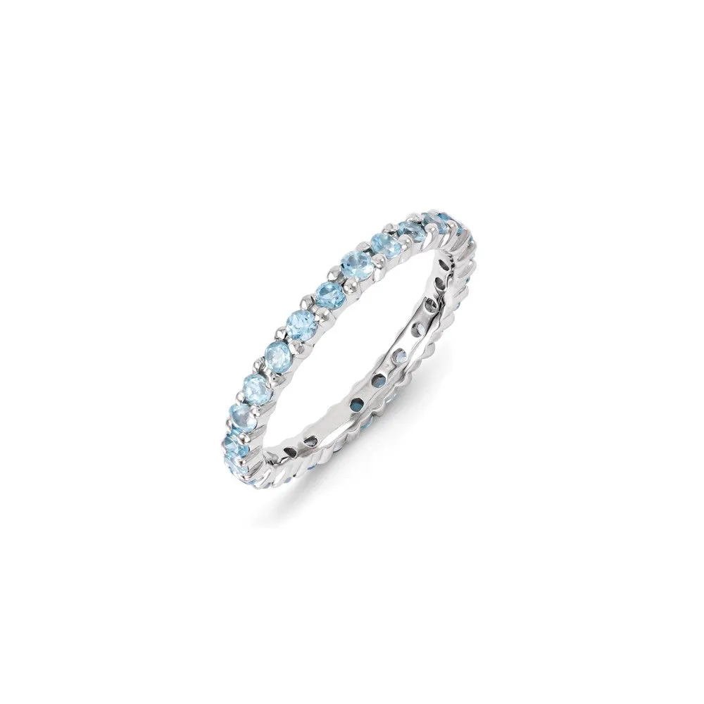 Stackable Expressions Jewelry Sterling Silver Stackable Expressions Blue Topaz Ring | QSK1218