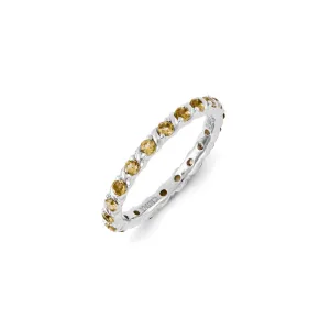 Stackable Expressions Jewelry Sterling Silver Stackable Expressions Citrine Ring | QSK1207