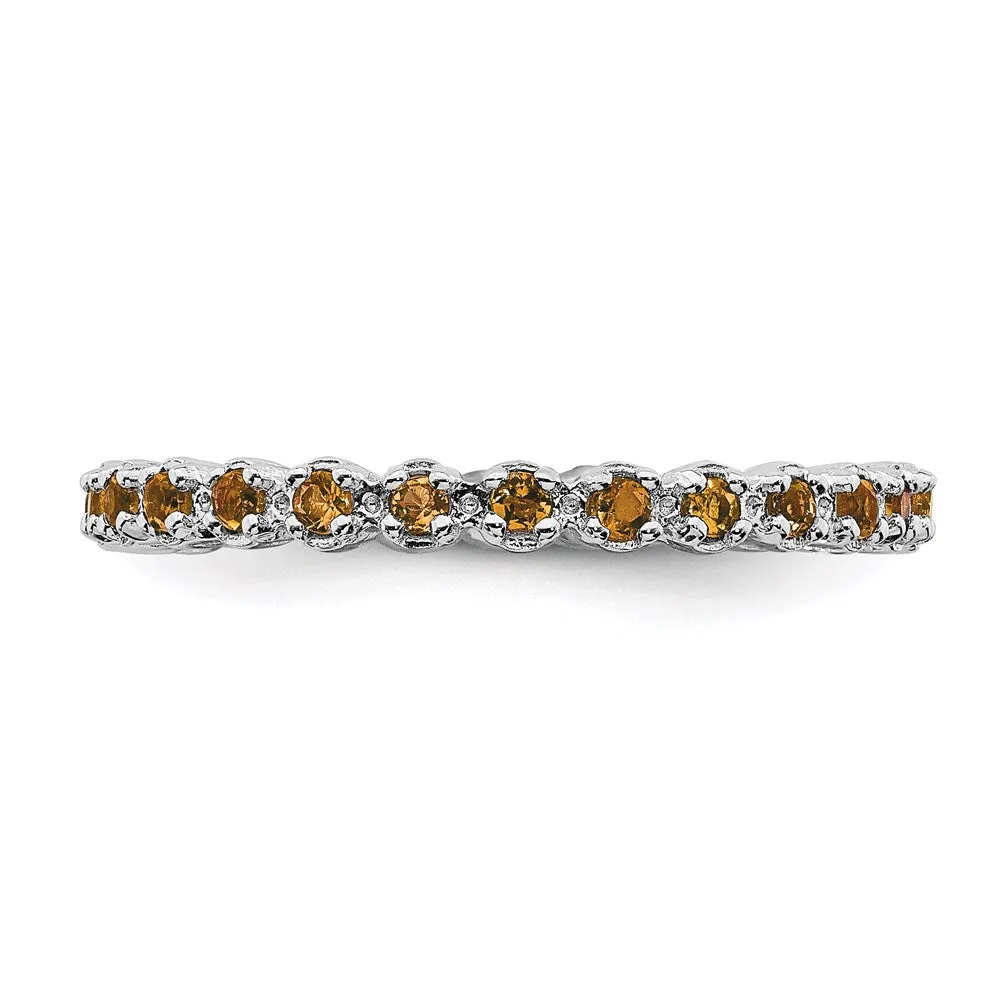 Stackable Expressions Jewelry Sterling Silver Stackable Expressions Citrine Ring | QSK360