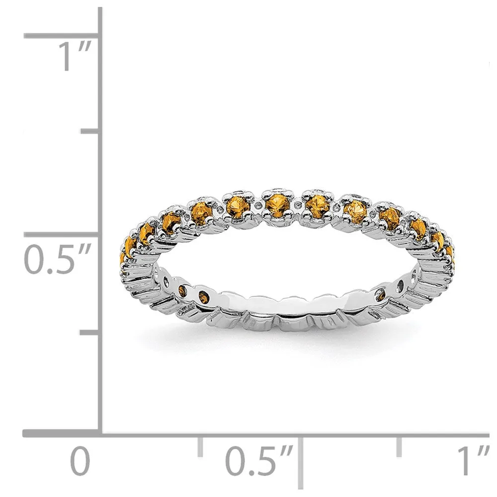 Stackable Expressions Jewelry Sterling Silver Stackable Expressions Citrine Ring | QSK360