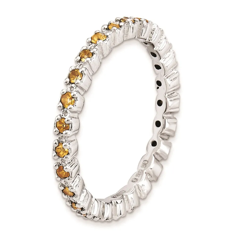 Stackable Expressions Jewelry Sterling Silver Stackable Expressions Citrine Ring | QSK360