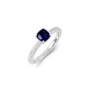 Stackable Expressions Jewelry Sterling Silver Stackable Expressions Created Blue Sapphire Ring | QSK1096