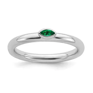 Stackable Expressions Jewelry Sterling Silver Stackable Expressions Created Emerald Ring | QSK2128