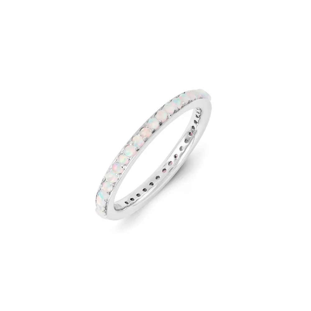 Stackable Expressions Jewelry Sterling Silver Stackable Expressions Created Opal Ring | QSK1166