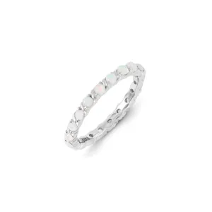 Stackable Expressions Jewelry Sterling Silver Stackable Expressions Created Opal Ring | QSK1206