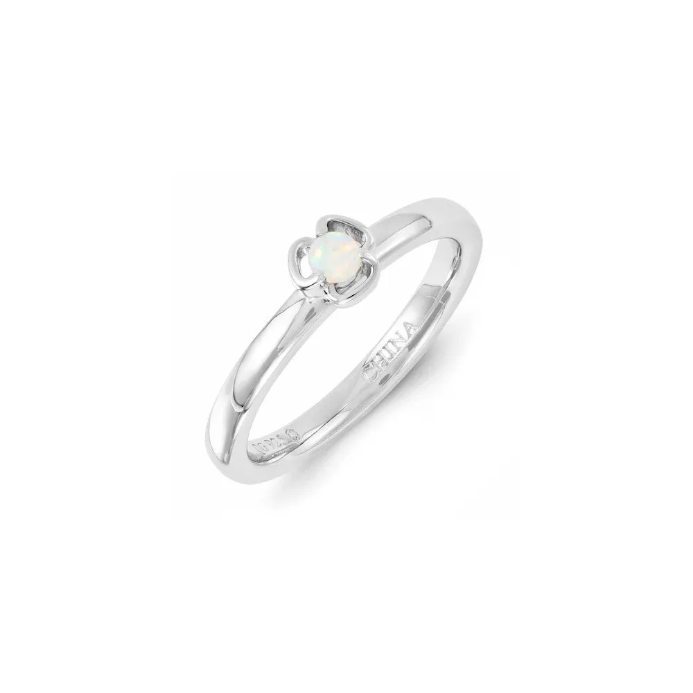 Stackable Expressions Jewelry Sterling Silver Stackable Expressions Created Opal Ring | QSK1319