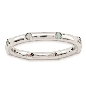 Stackable Expressions Jewelry Sterling Silver Stackable Expressions Created Opal Ring | QSK990