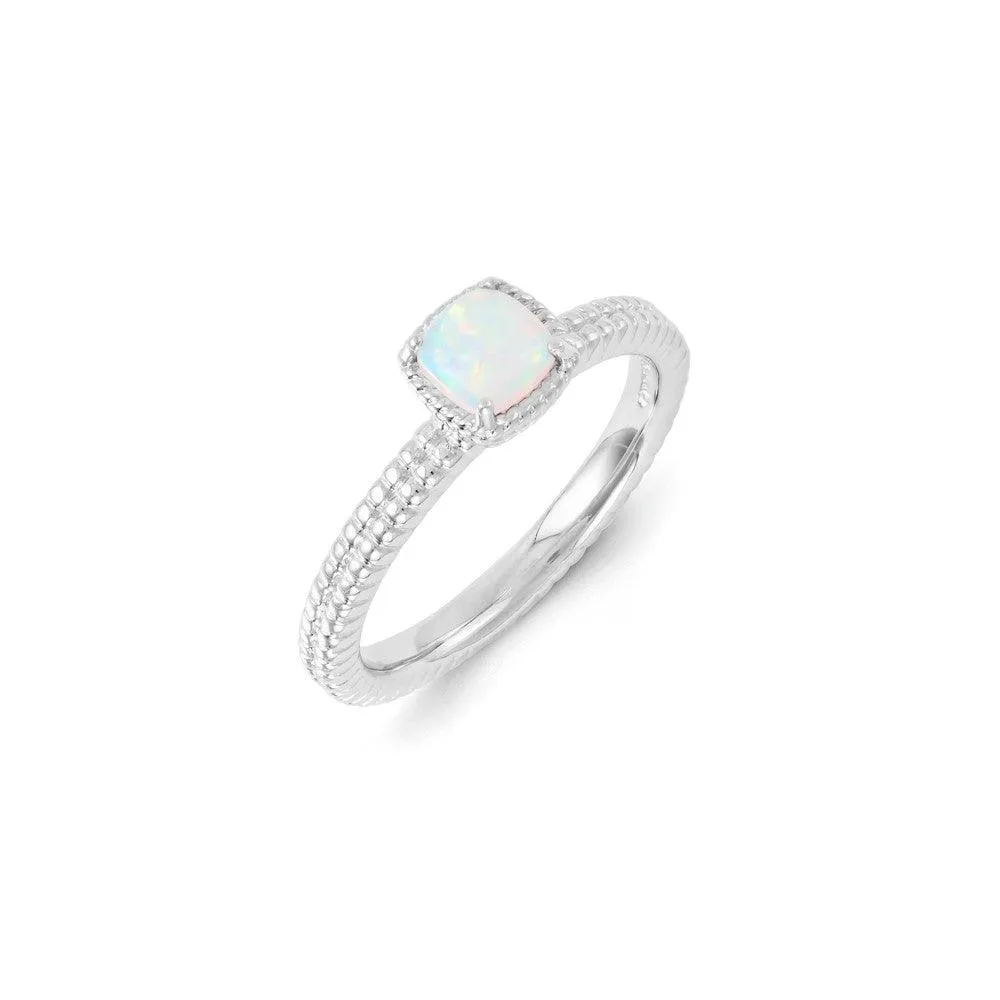 Stackable Expressions Jewelry Sterling Silver Stackable Expressions Created Opal Ring